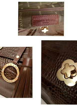 Розкішна статусна сумка#портфель edina ronay англія красивий шоколадний колір10 фото