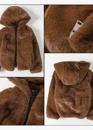 Шуба zara xs искусственный мех объемная подойдет на s-м