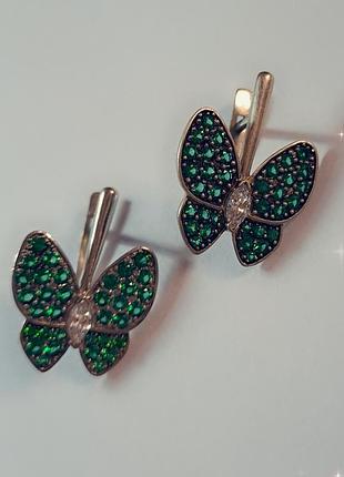 Серебряные серьги, бренд cava