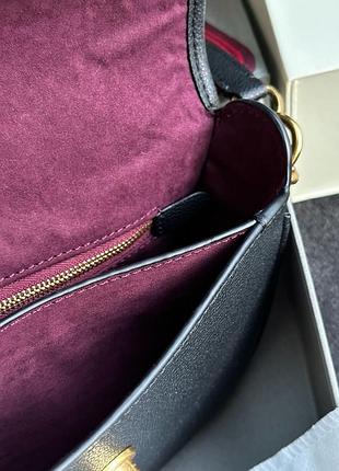 Сумка 👜 coach polished pebble willow saddle bag black 8