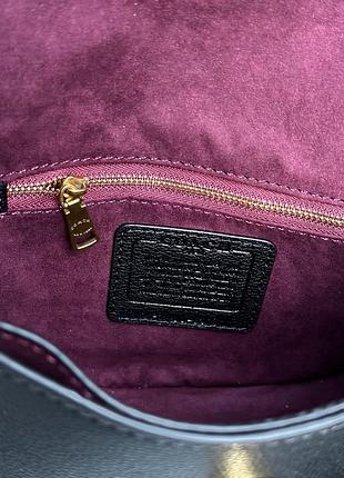 Сумка 👜 coach polished pebble willow saddle bag black 5