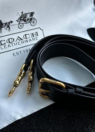 Сумка 👜 coach polished pebble willow saddle bag black 3