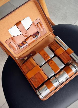 Вінтажний чоловічий дорожній несесер (набір для догляду)