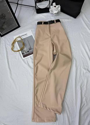 Женские кожаные клеш штаны на флисе (балта+40грrн)