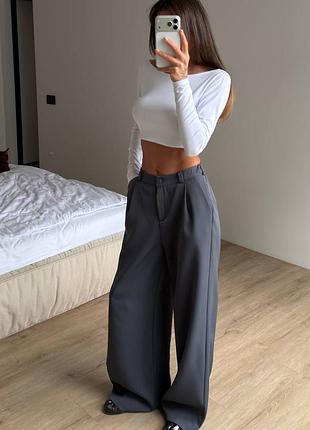 Женские базовые классические брюки костюмка