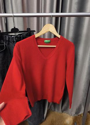 Стильний жіночий джемпер светр із шерсті меріноса