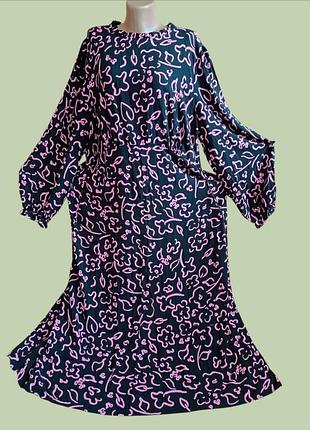 Шикарное длинное платье с пояском 💯% вискоза.для беременных.