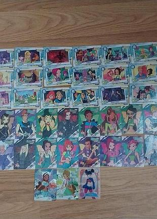 Лот набір 52 шт колекційні картки вінкс winx колекційні карти карточки винкс коллекционные карточки коллекционные карты winx club