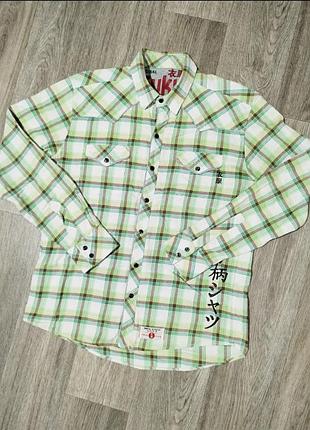 Рубашка мужская ifuku плотная в клетку размер l