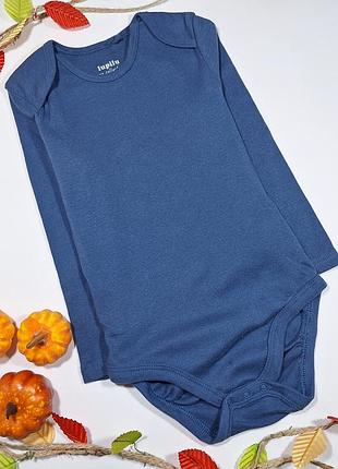 Боди с длинным рукавом 86-92 синий