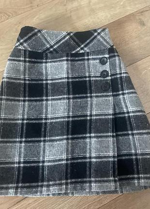 Тепла юбка в клітинку