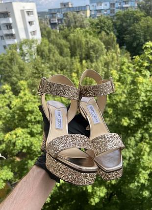 Вечірні оригінальні туфлі каблуки підбори jimmy choo maie
