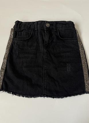 Спідниця дитяча джинсова чорна на 6-7 років koton