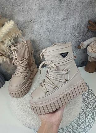 Детские зимние луноходы ботинки сапоги для девочки дутики