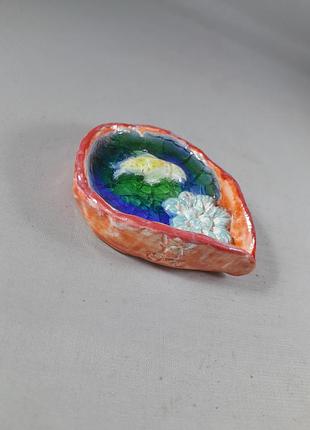 Подставка под аромапалочки и конусы "рыбка" керамика ручная работа