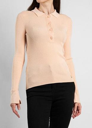 Кофта поло в рубчик patrizia pepe роз.м-l