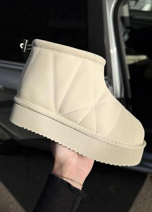 Дутики зимові на платформі автоледі