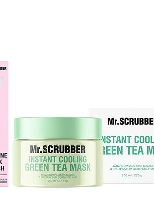 Охлаждающая маска для лица instant cooling green tea mask с экстрактом зеленого чая mr.scrubber 250мл