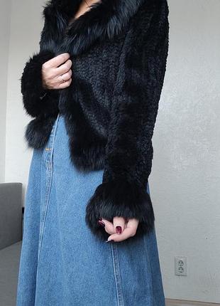 Натуральна в'язана шуба кролик песець 🔥🔥🔥