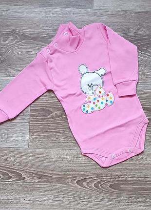 Боді гольф на дівчинку / зайчик / інтерлок / р.74, 6-9 міс. / 83205