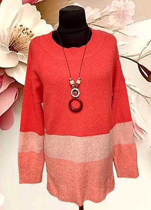 Брендовый мягкий теплый свитер большого размера