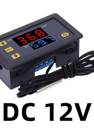 Цифровой регулятор температуры (термостат) w3230 12 в, с релейным выходом -55~120 °c.