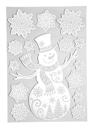 Набор 3d наклеек livarno home – снеговик и снежинки