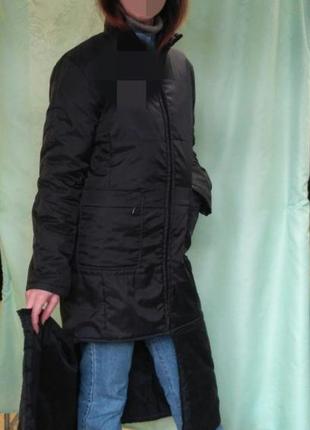 Пальто черное стеганое jp collection3 фото