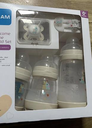 Новий стартовий набір мам 0+ пляшечка бутилочка для пустышка білий белый унисекс