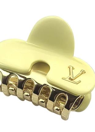 Металевий крабік для волосся lv у фірмовому пакуванні