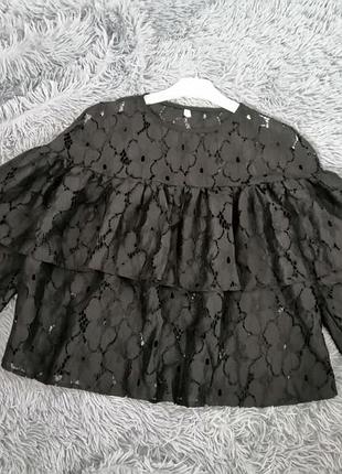 Мереживна майка топ з воланами