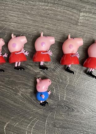 Герої фігурки іграшки свинка пеппа і сімʼя family peppa pig