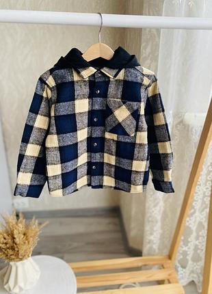 Стильна тепла сорочка на 4-5 років