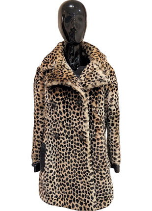 Шикарный леопардовый полу шубок мутон