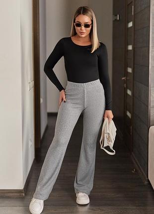 Жіночі трикотажні штани в рубчик "darcy"