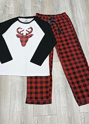 Женская пижама с теплыми флисовыми брюками  размер м