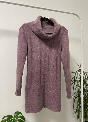 Женское зимнее теплое платье