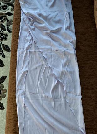 Лиловая юбка макси с разрезом oh polly  xs