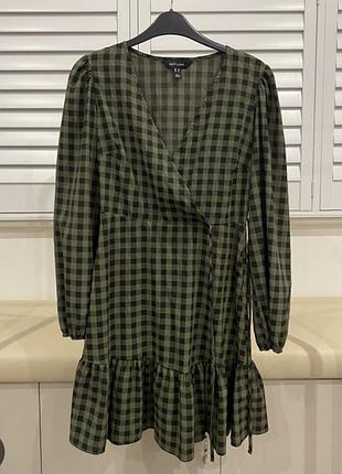 Платье, платье в клетку, типа на запах
