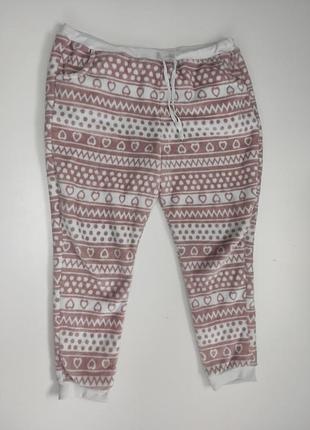 Мягкие теплые женские пижамные штаны батал