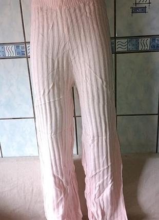 Трикотажные вязаные брюки палаццо