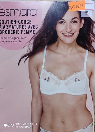 Арт.0397 бюстгальтер с кружевом на косточках от esmara размер евро 85d