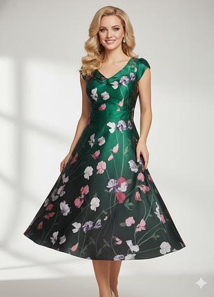 ​👗  элегантное платье laura ashley с цветочным принтом (100% шелк!)