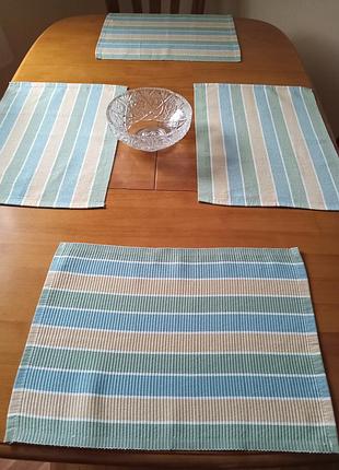 Килимки на стіл, подложки під тарілки, сервірувальні сорветки набір 4 шт