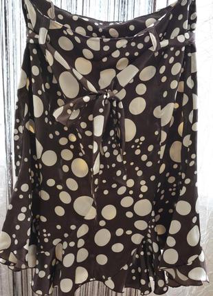 Шикарная юбка в горошек, тренд сезона, волан