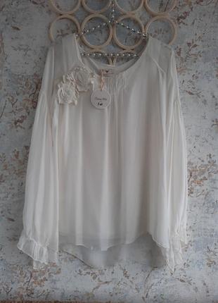 Шикарна шовкова блуза оверсайз italy
100% шовк