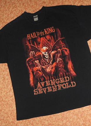 Футболка avenged sevenfold/hail to the king/vintage/рок мерч