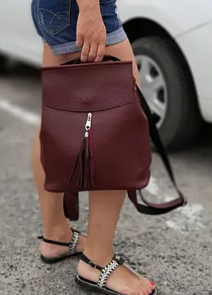 Michel kors рюкзак бордовый