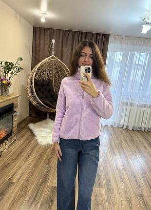 Кофта тепла зимова флісова фіолетова 2
