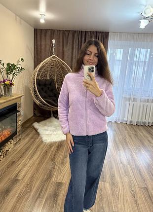 Кофта тепла зимова флісова фіолетова 3